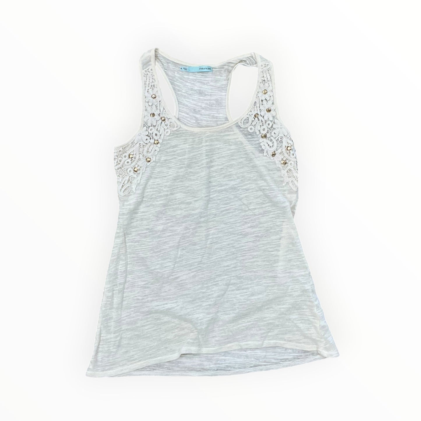 Top Sleeveless By Maurices In Cream, Size:S