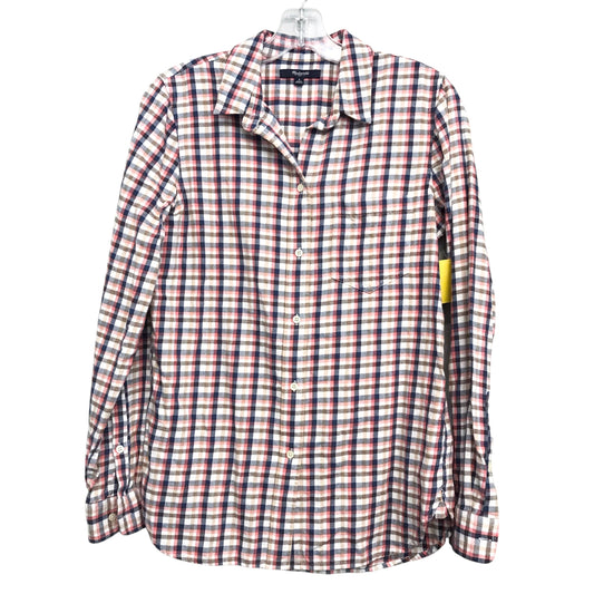 Top Ls By Madewell In Checkered Pattern, Size:S