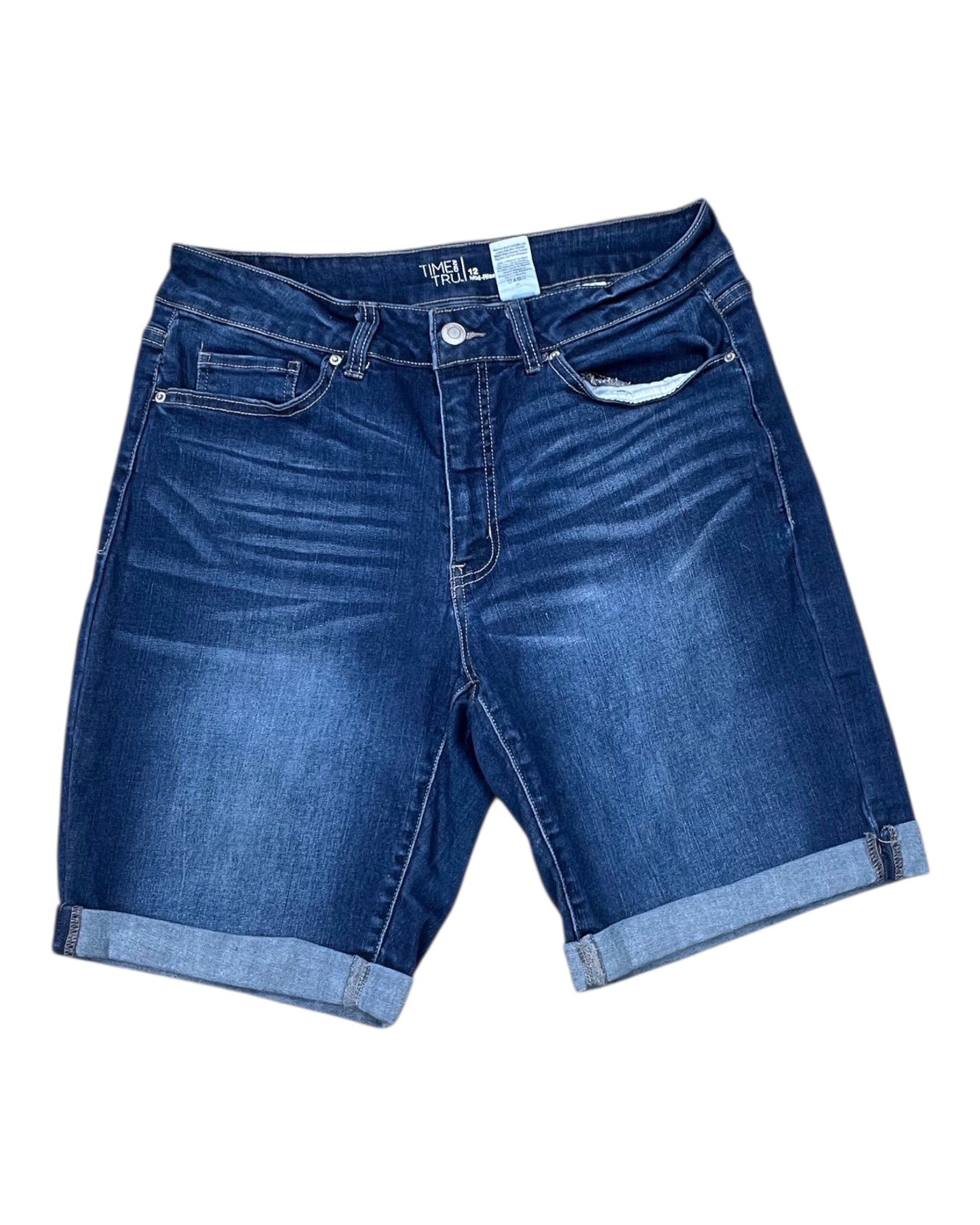 Shorts By Time And Tru In Blue Denim, Size:12