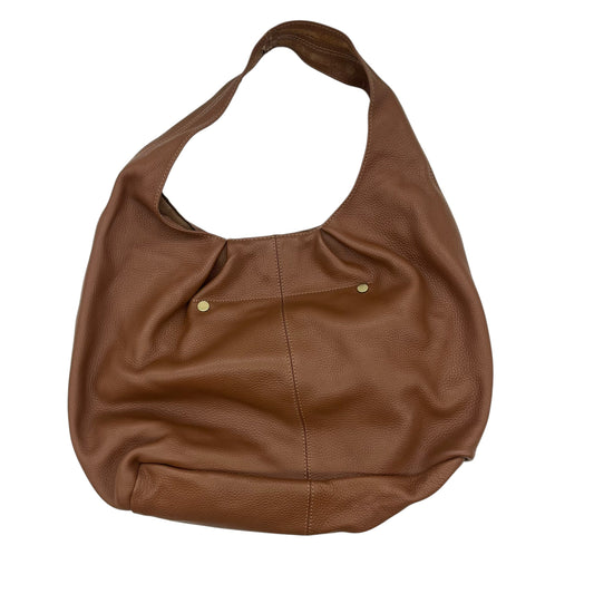Handbag Leather By Clothes Mentor In Brown, Size:Medium