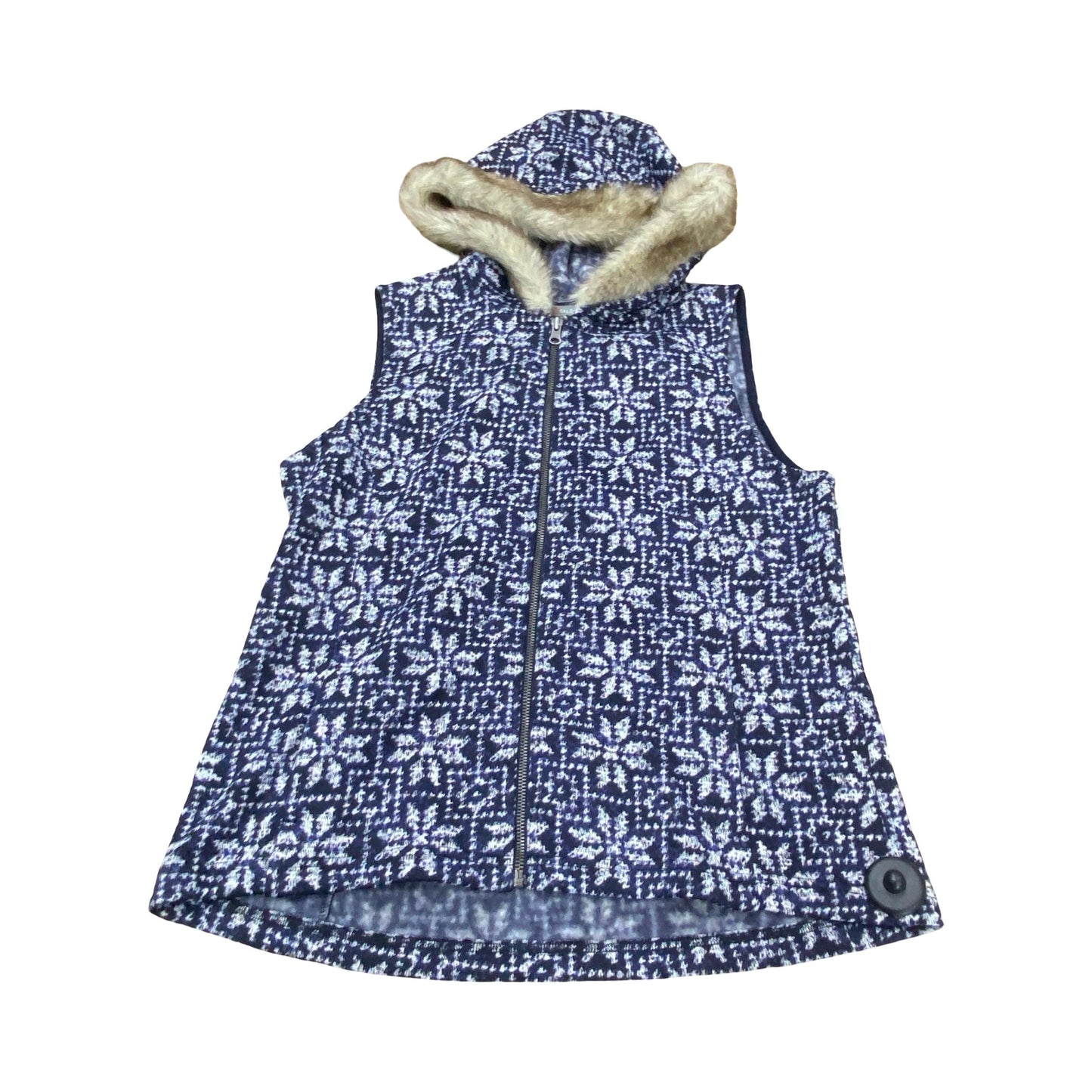 Vest Sweater By Talbots In Blue, Size:L