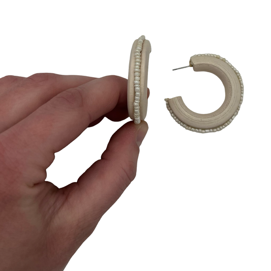 Earrings Hoop By Clothes Mentor In Tan
