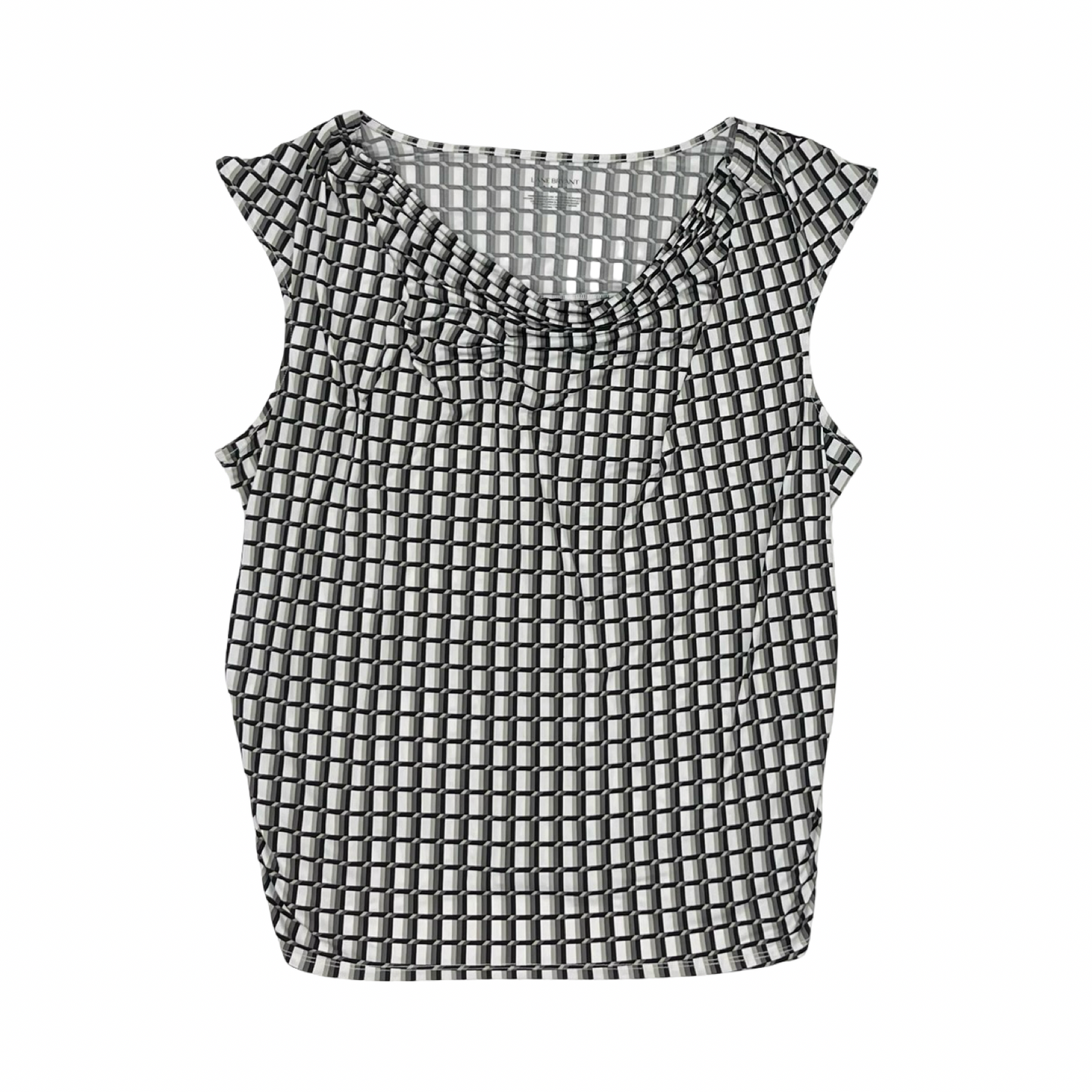 Blouse Sleeveless By Lane Bryant In Black & White, Size:3X