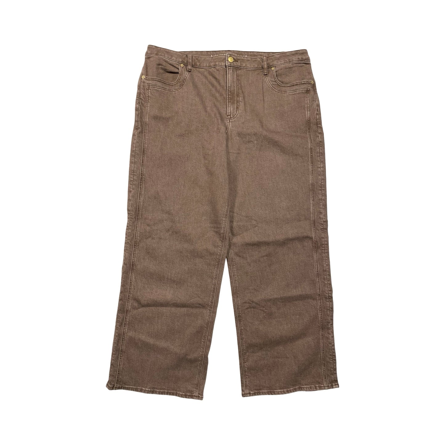 Jeans Wide Leg By American Eagle In Brown, Size:20