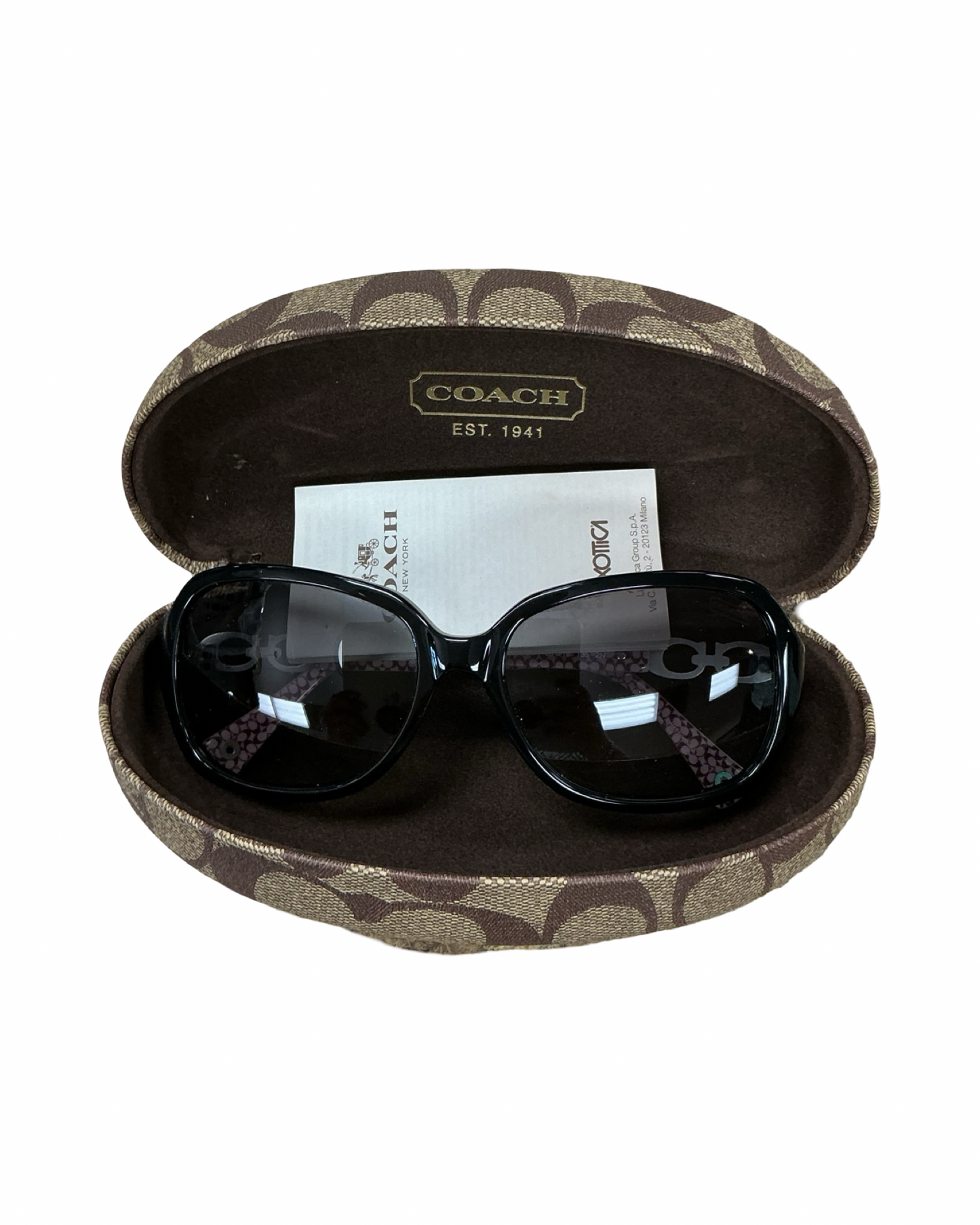 Sunglasses Designer By Coach In Black & Pink