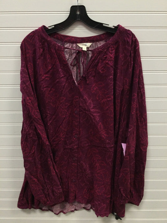 Top Ls By Terra & Sky In Purple, Size:4X