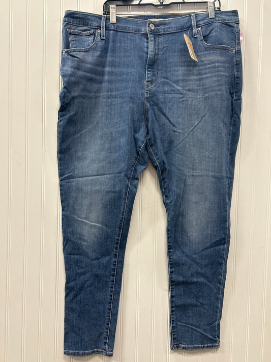 Jeans Skinny By Levis In Blue Denim, Size:22
