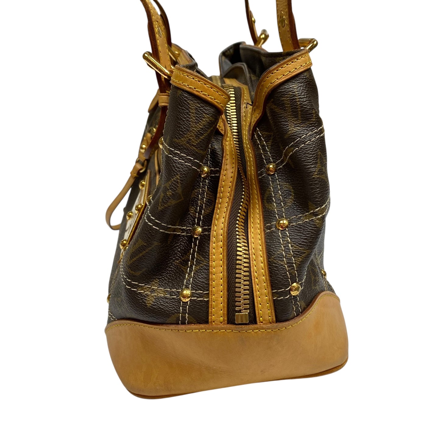 Handbag Luxury Designer By Louis Vuitton In Brown, Size:Medium