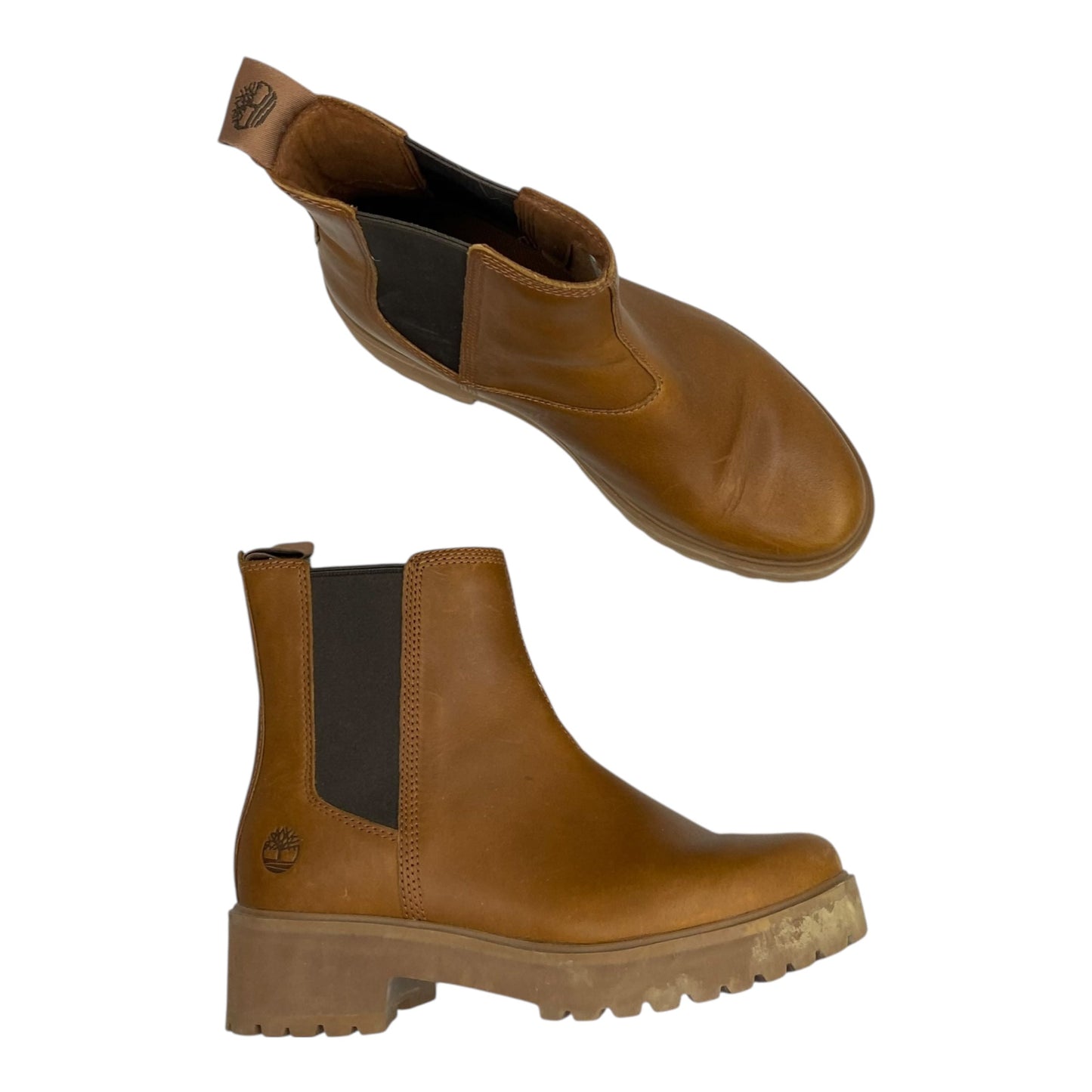 Boots Ankle Heels By Timberland In Brown, Size:6.5