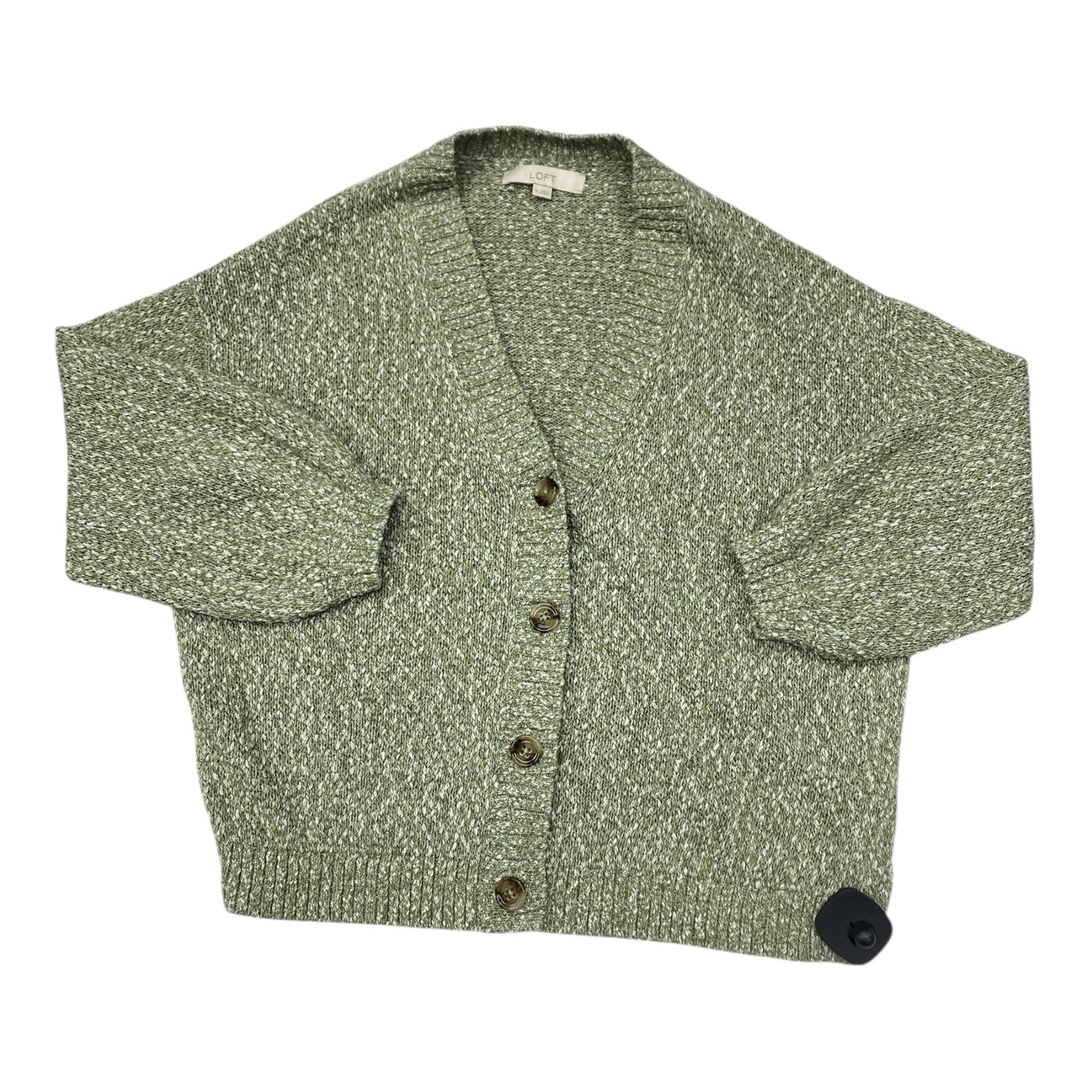 Sweater Cardigan By Loft In Green, Size:Xl