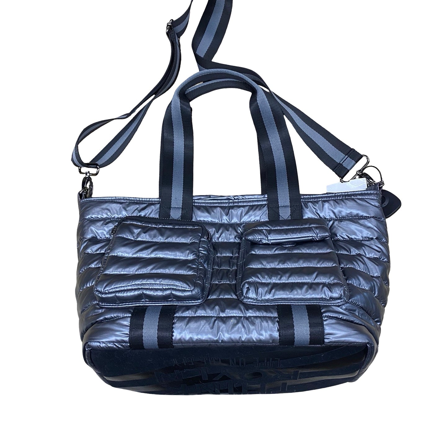 Handbag By Think Royln In Black & Grey, Size:Medium