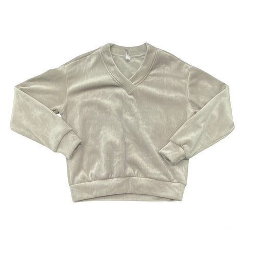 Athletic Sweatshirt Crewneck By Yogalicious In Beige, Size:Xs