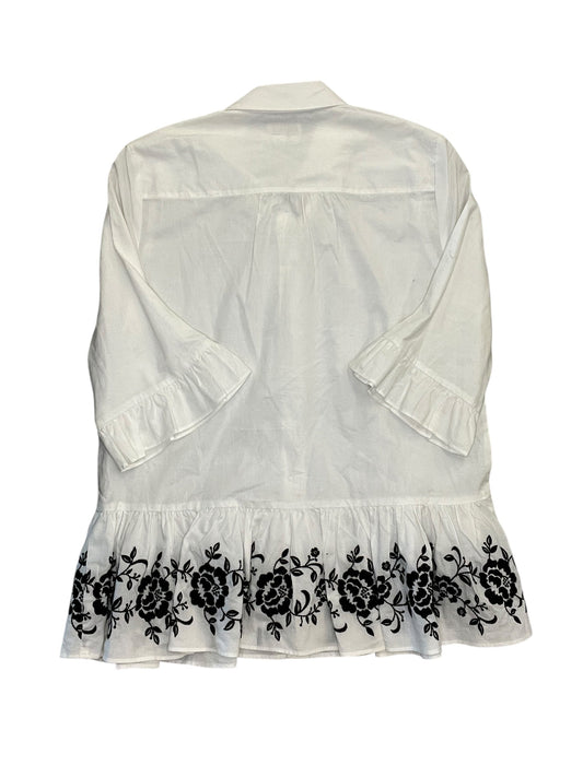 Top 3/4 Sleeve Designer By Kate Spade In White, Size:S