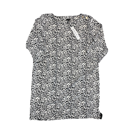 Dress Casual Midi By Talbots In Black & White, Size:2X