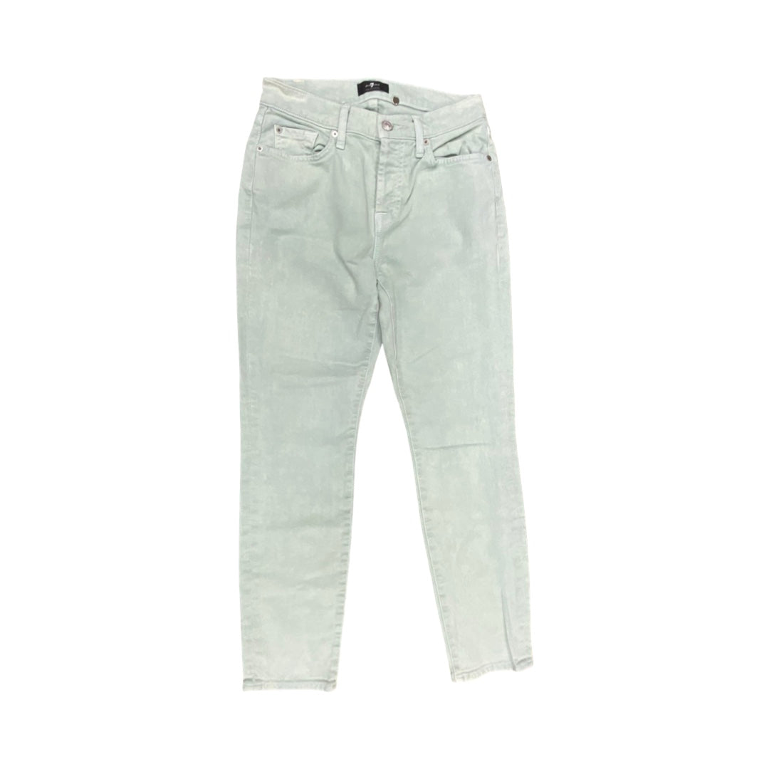 Jeans Straight By 7 For All Mankind In Blue Denim, Size:0