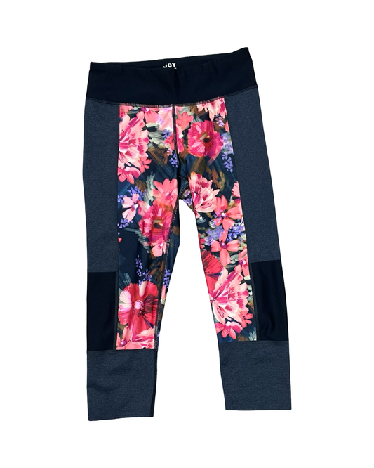 Athletic Capris By Joy Lab In Black & Pink, Size:M