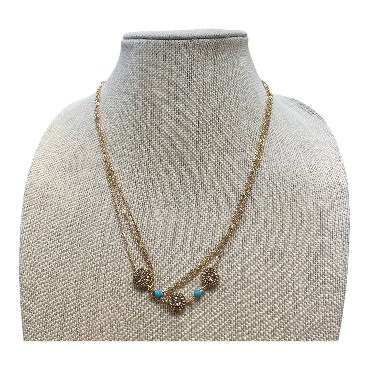 Necklace Layered  In Gold