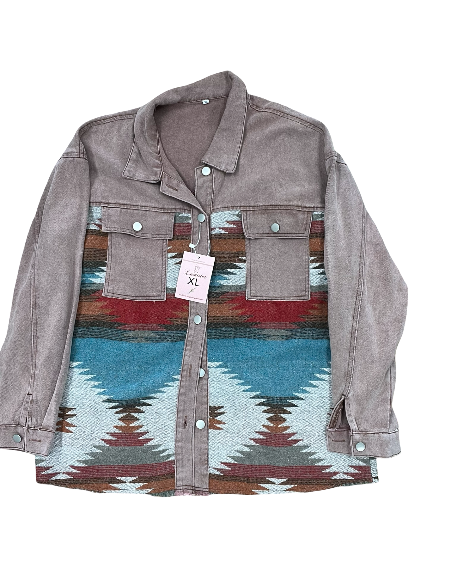 Jacket Shirt By Clothes Mentor In Brown, Size:Xl
