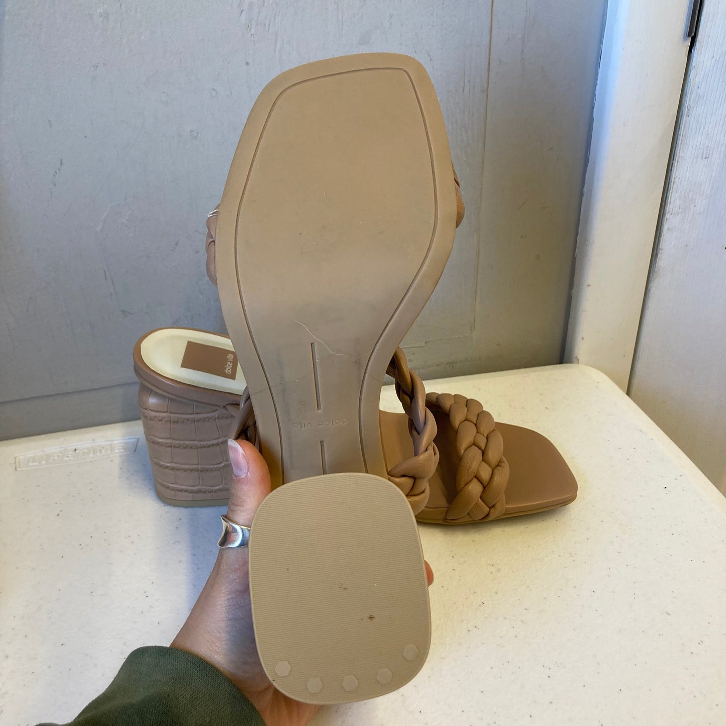 Sandals Heels Block By Dolce Vita In Tan, Size:10