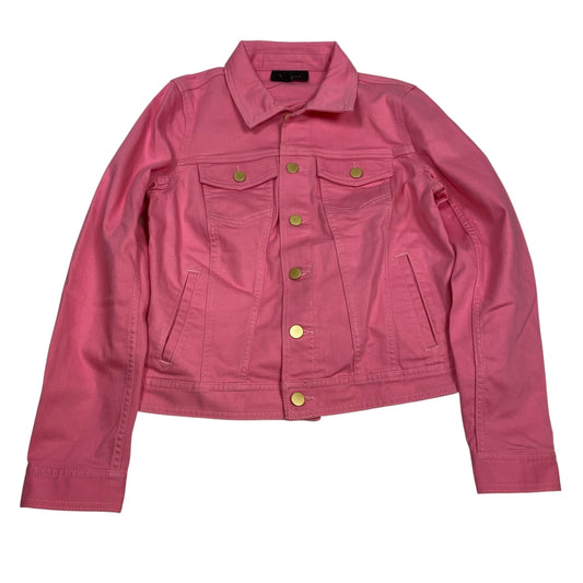 Jacket Denim By Talbots In Pink Denim, Size:S