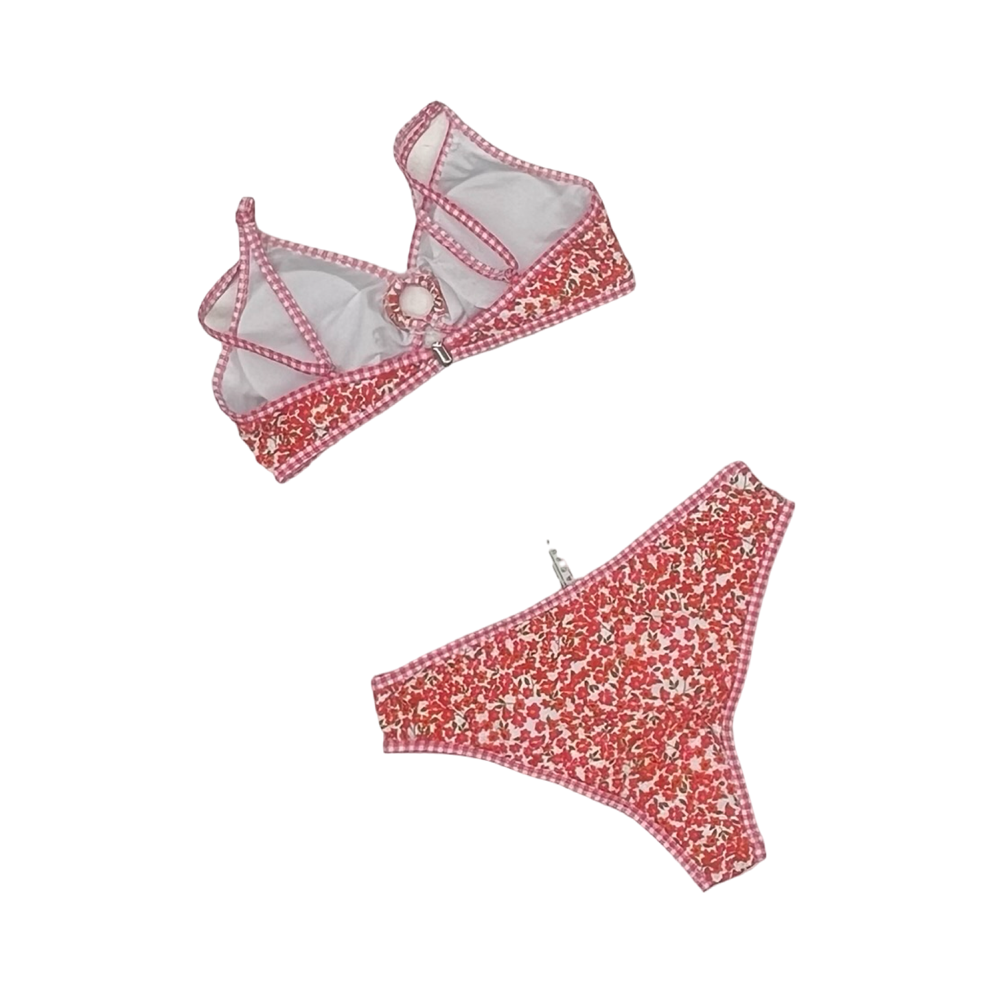 Swimsuit 2Pc By Clothes Mentor In Orange & Pink, Size:M