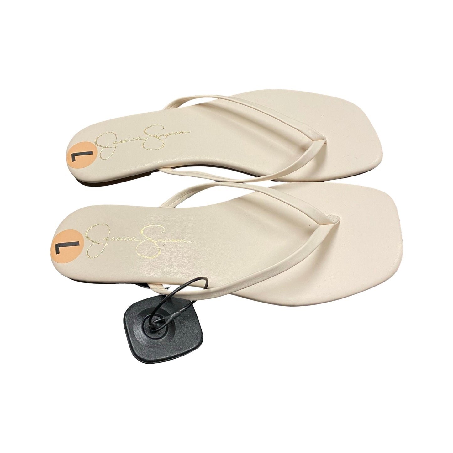 Sandals Flip Flops By Jessica Simpson In Tan, Size:7