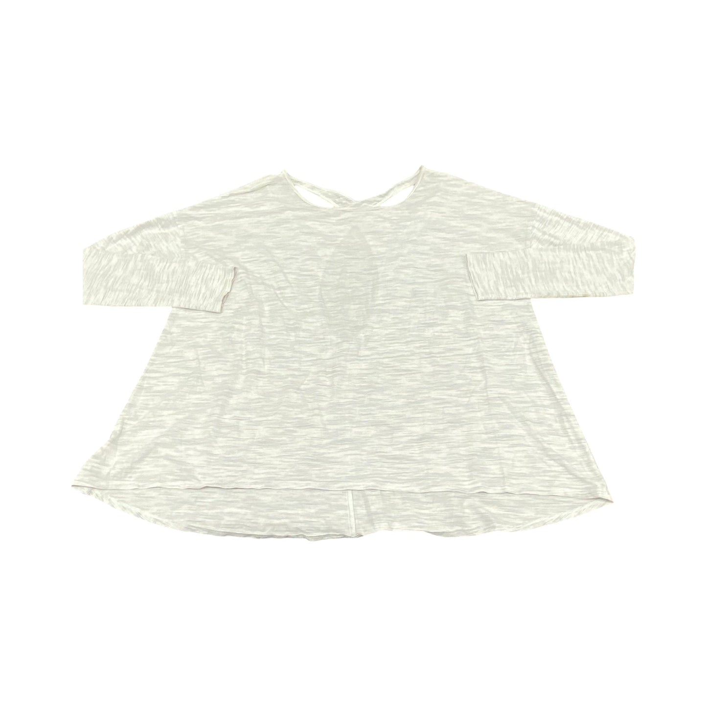 Athletic Top Ls Collar By Lululemon In White, Size:12
