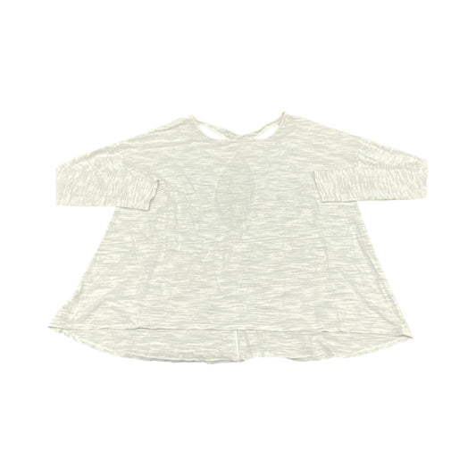 Athletic Top Ls Collar By Lululemon In White, Size:12