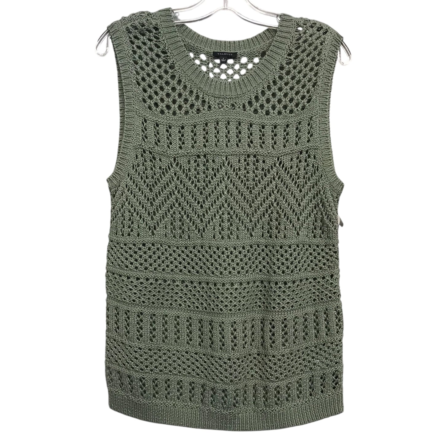 VEST SWEATER by TALBOTS in GREEN, Size:S