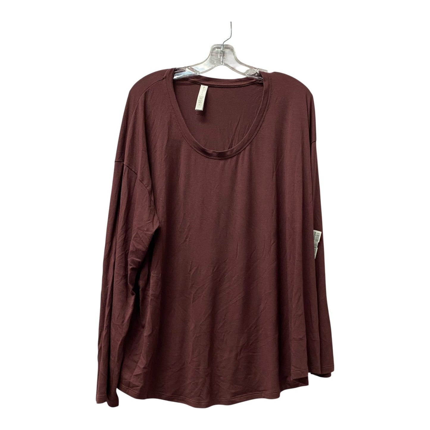 Athletic Top Ls Collar By Athleta In Purple, Size:2X