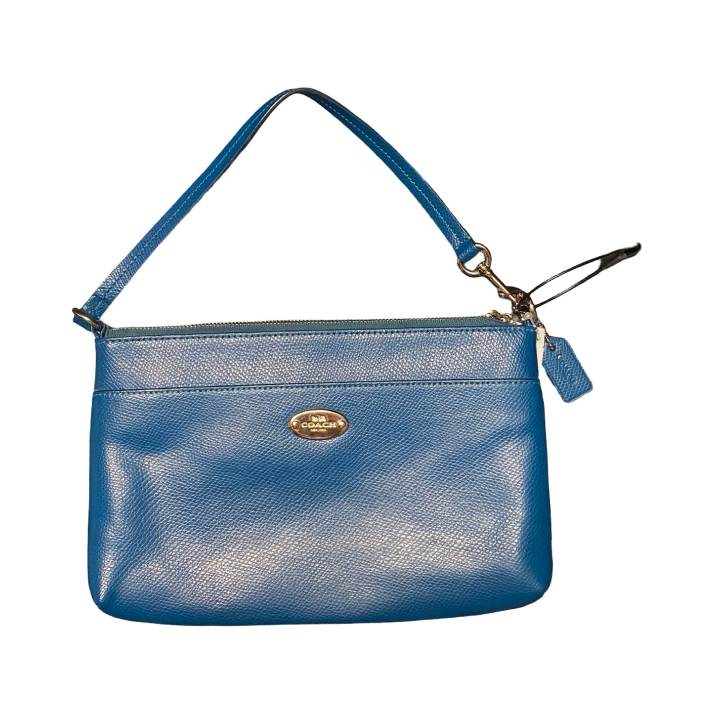 Handbag Designer By Coach In Teal, Size:Small