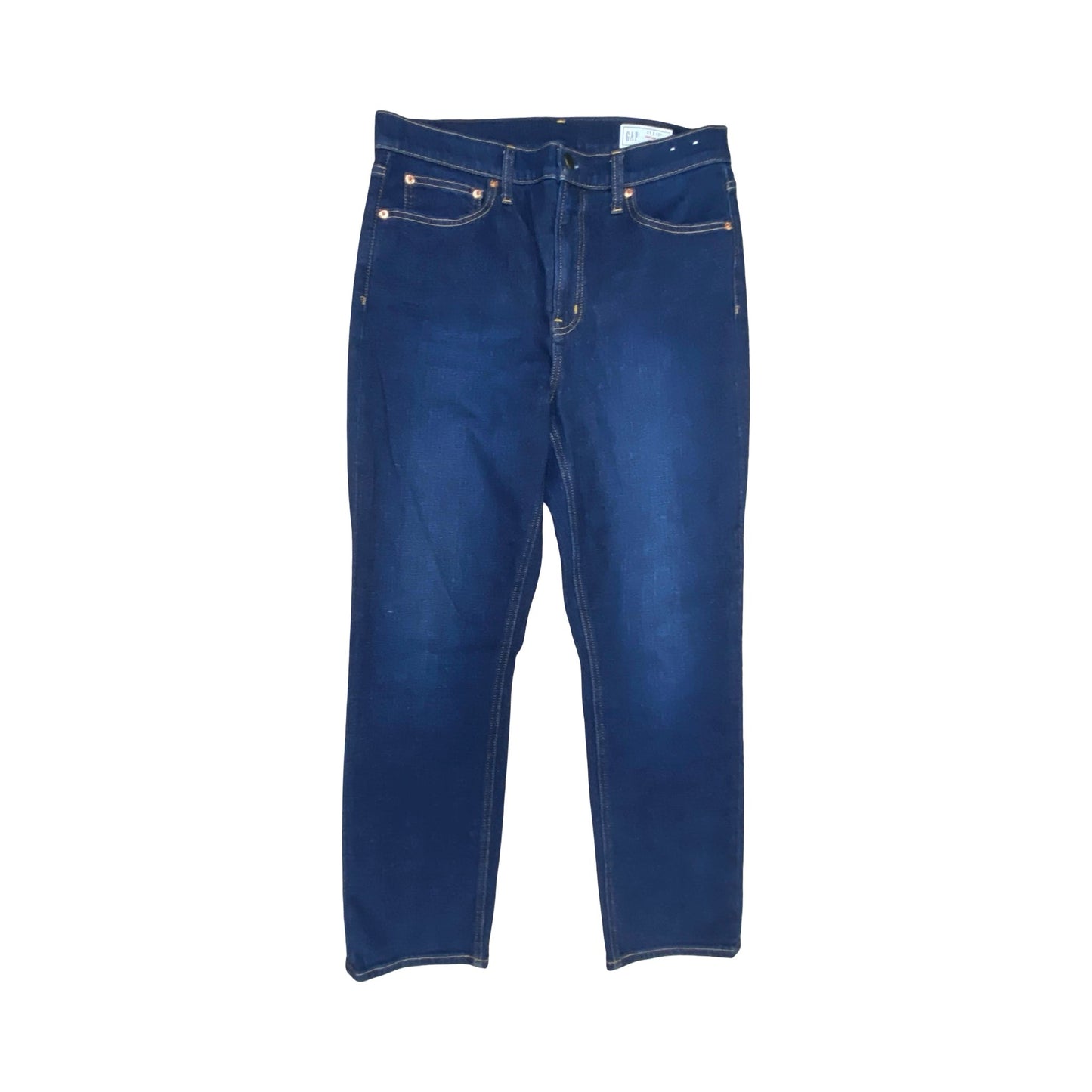 Jeans Straight By Gap In Blue Denim, Size:12