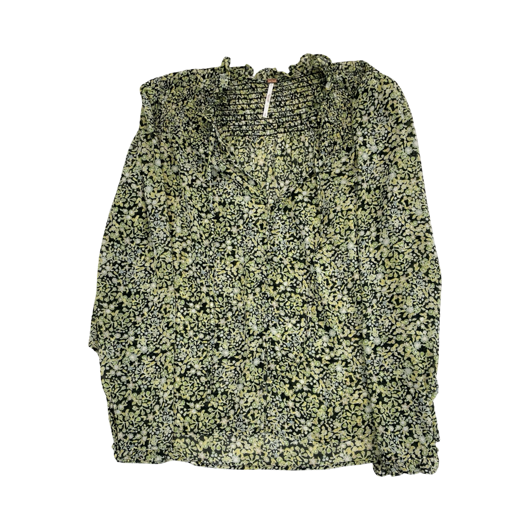 Top Ls By Free People In Green, Size:S