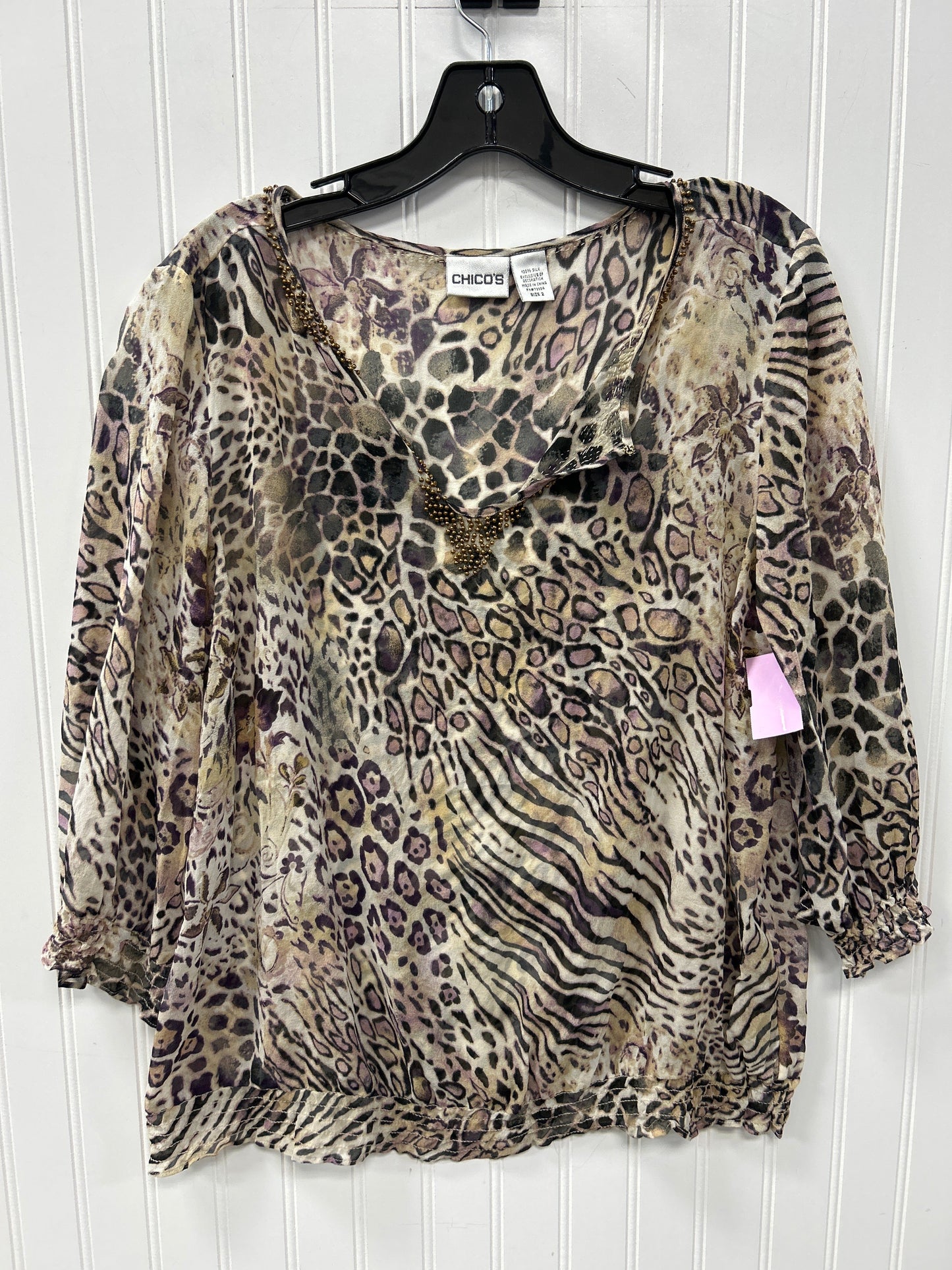 Top Ls By Chicos In Animal Print, Size:M