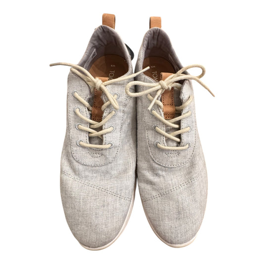 Shoes Sneakers By Toms In Grey & White, Size:9