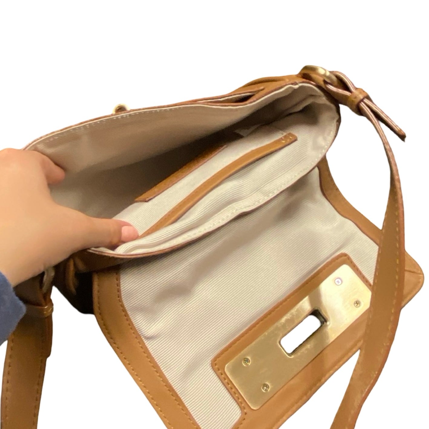 Handbag Leather By Talbots In Brown, Size:Small