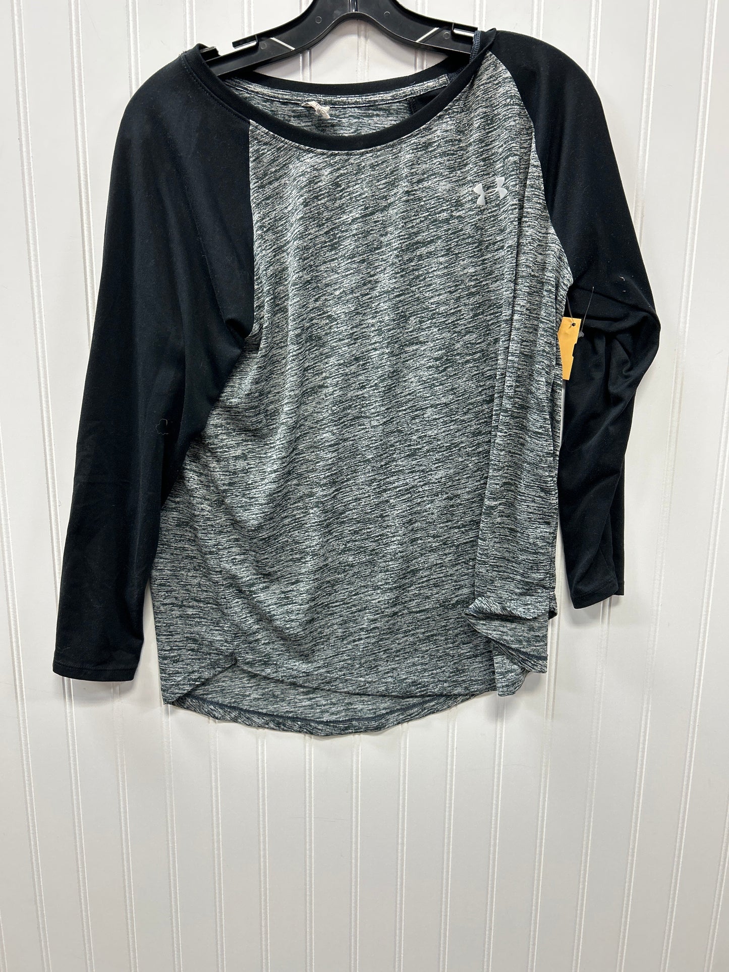 Athletic Top Ls Collar By Under Armour In Grey, Size:L