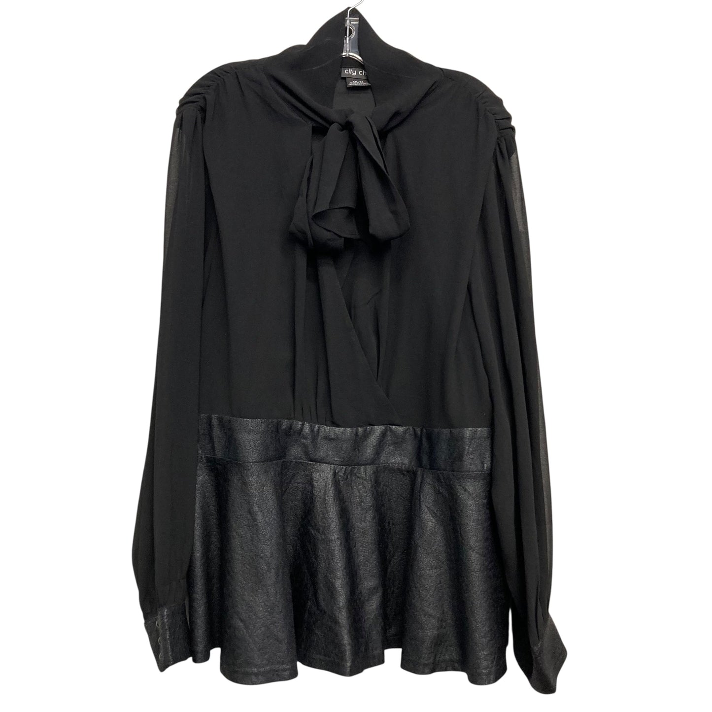 Top Ls By City Chic In Black, Size:1X