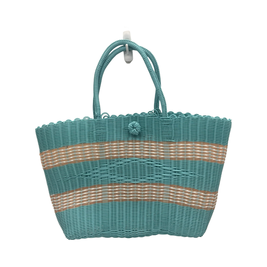 Tote By Cmf In Blue & Tan, Size:Medium