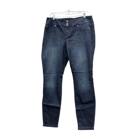 Jeans Skinny By Torrid In Blue Denim, Size:14