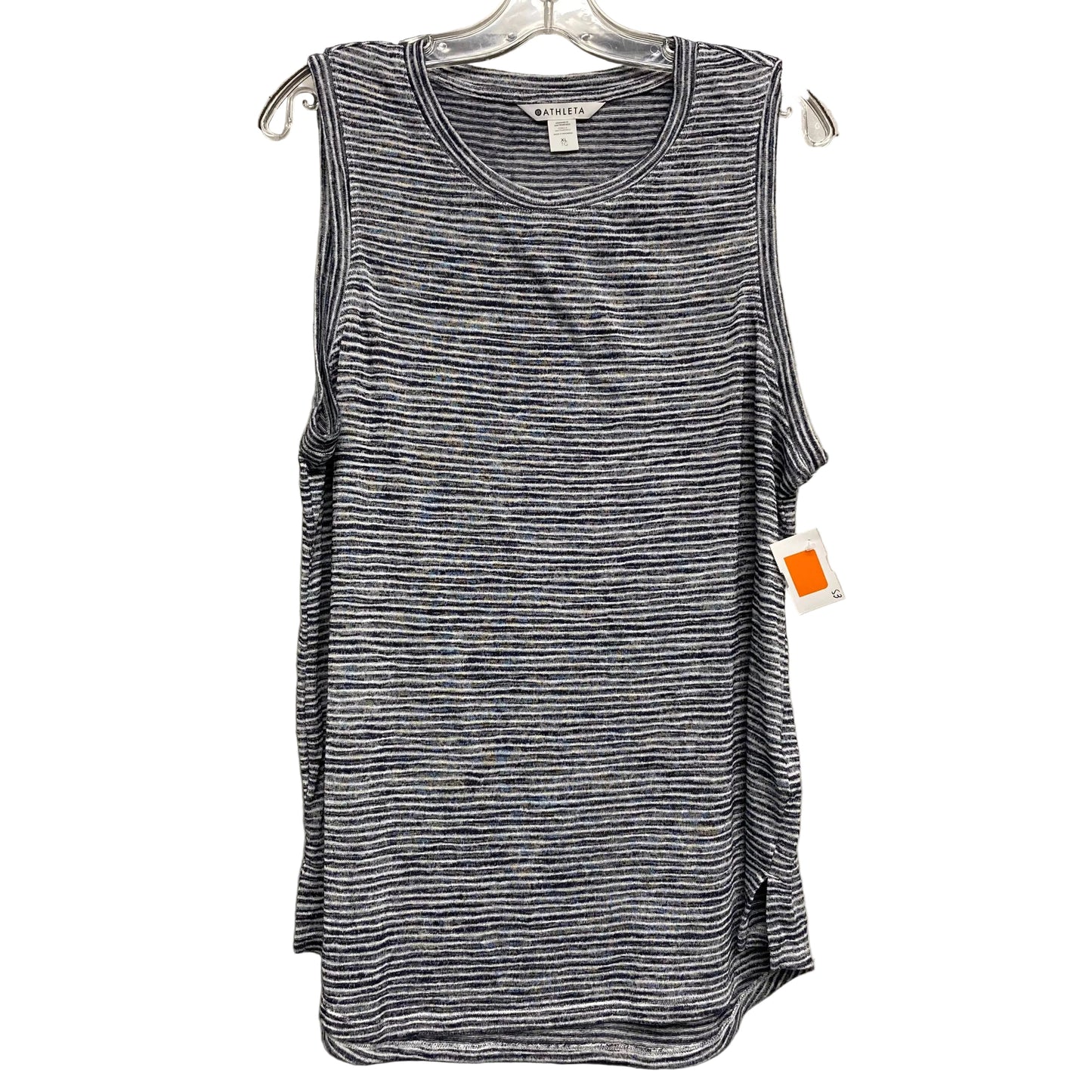 Top Sleeveless By Athleta In Striped Pattern, Size:Xl