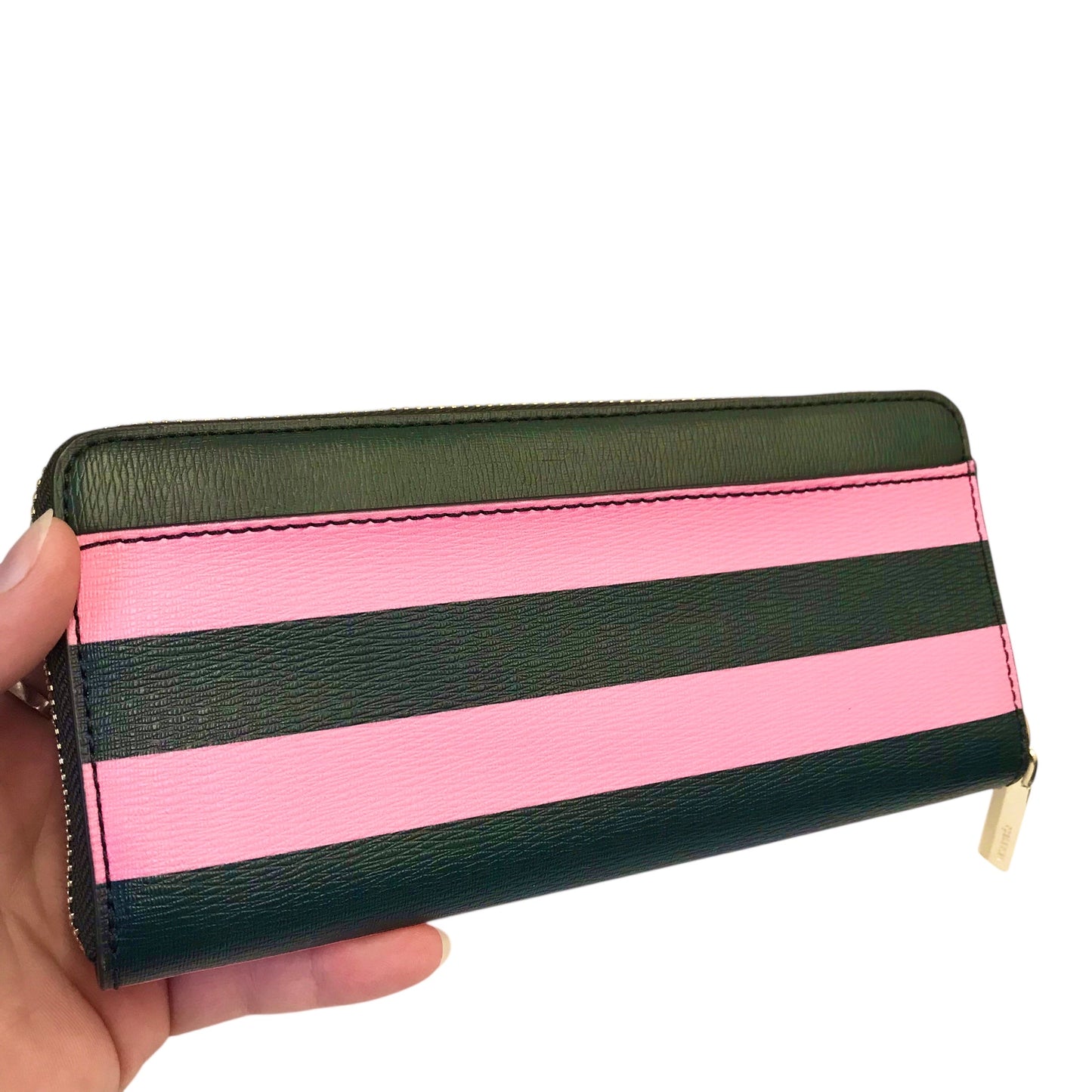 Wallet Designer By Kate Spade In Green & Pink, Size:Large