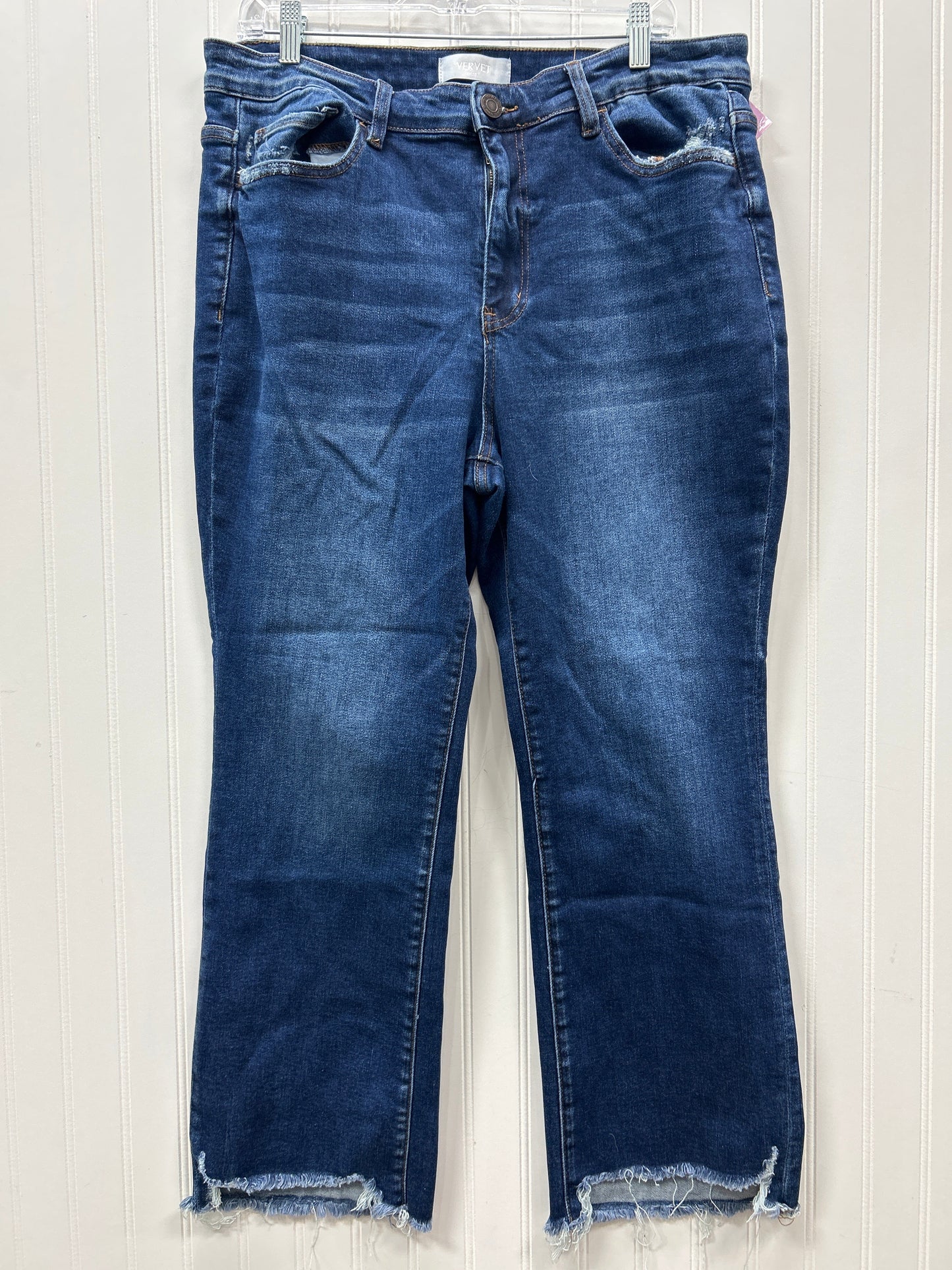 Jeans Straight By Vervet In Blue Denim, Size:14