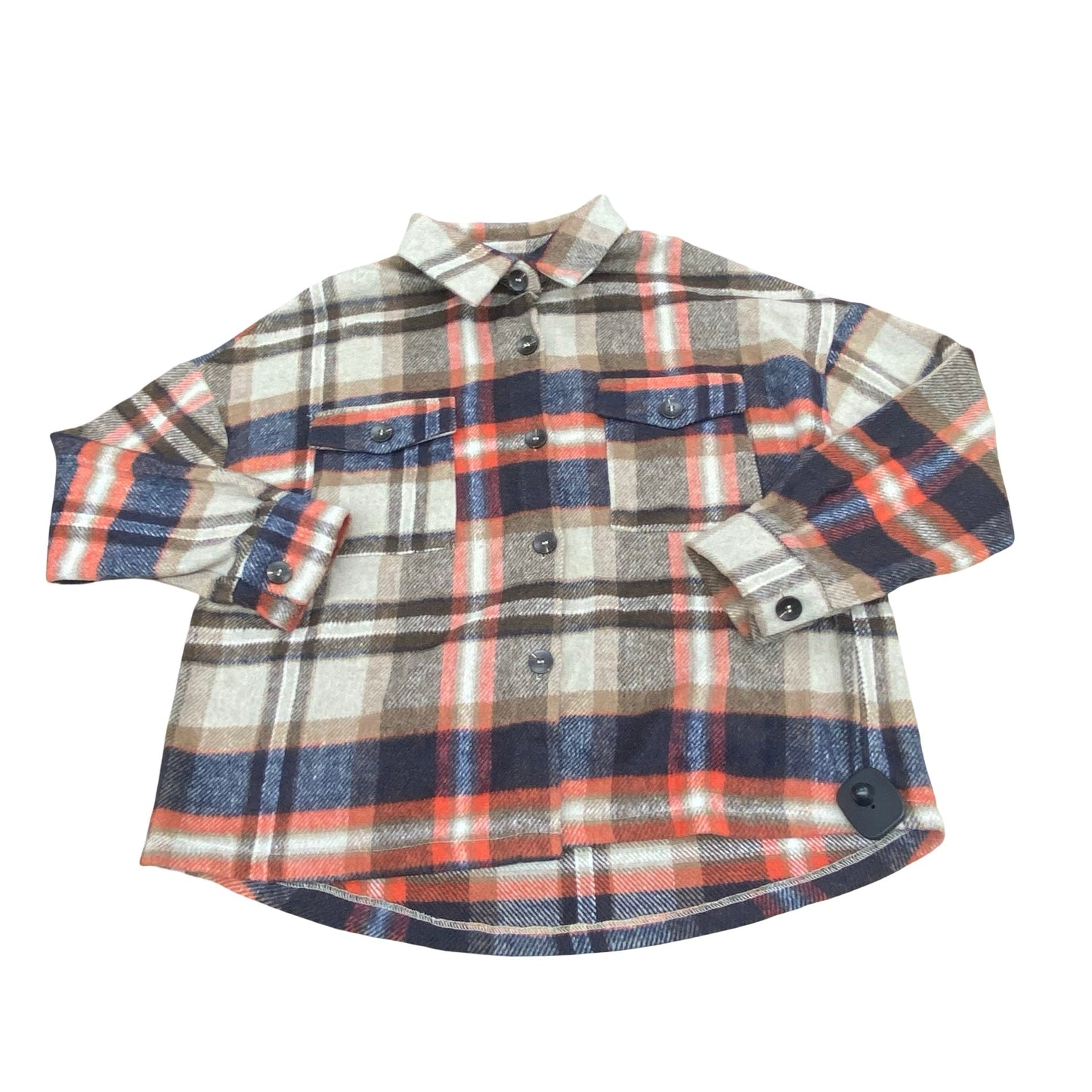 Jacket Shirt By Coco And Carmen In Plaid Pattern, Size:L