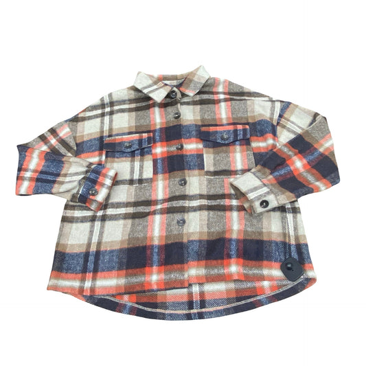 Jacket Shirt By Coco And Carmen In Plaid Pattern, Size:L