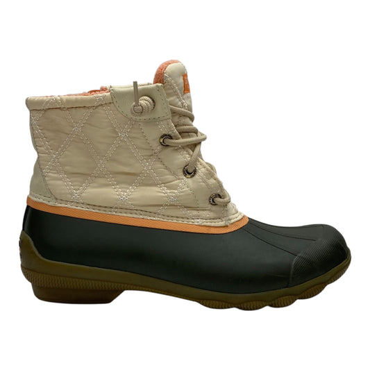 Boots Snow By Sperry In Green & Tan, Size:8