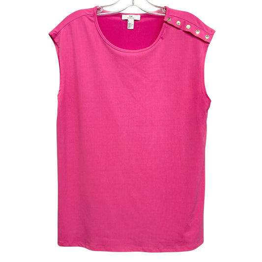 Top Sleeveless By Halston In Pink, Size:M