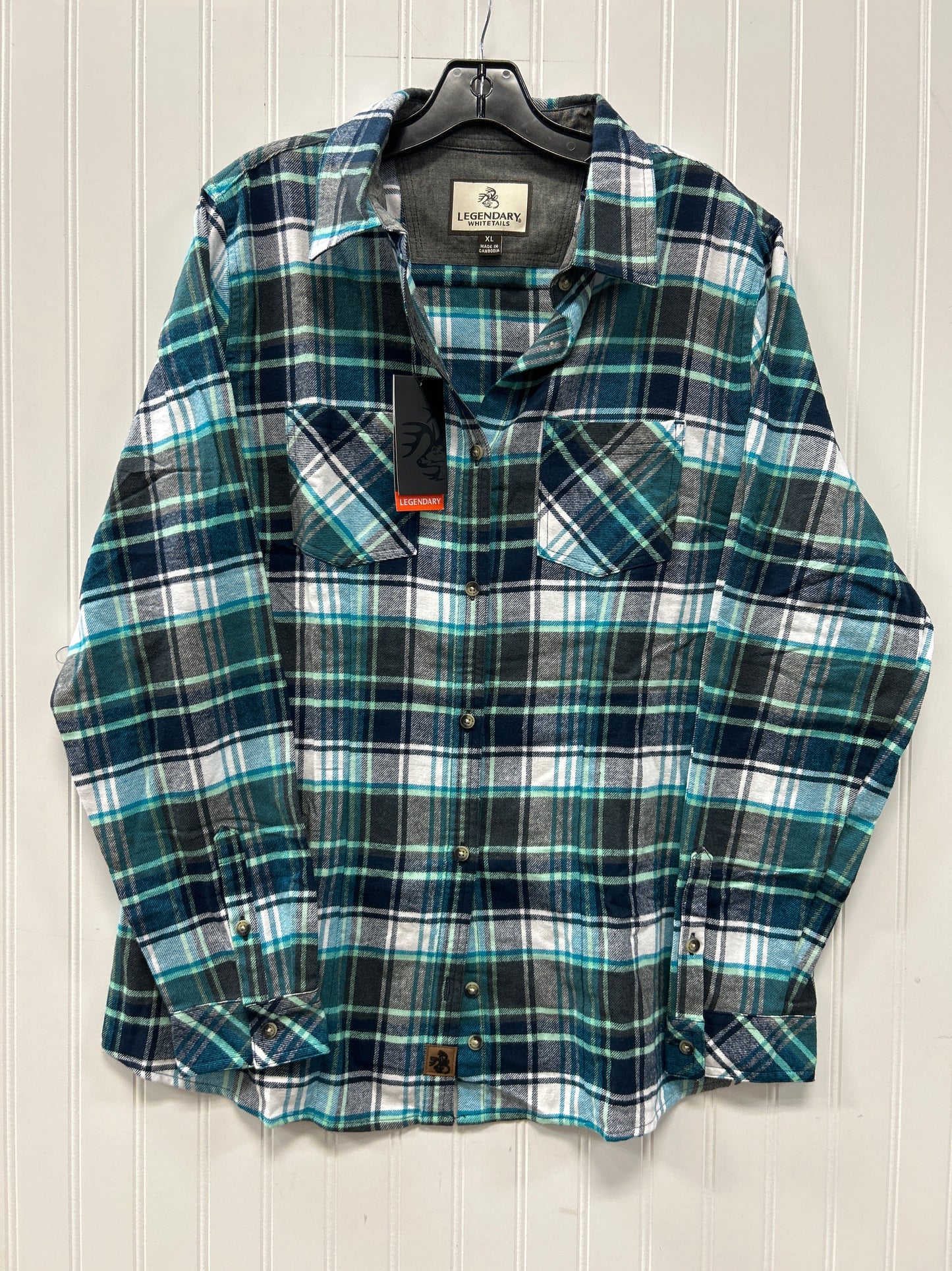 Top Ls By Cmc In Plaid Pattern, Size:Xl