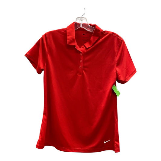 Athletic Top Ss By Nike In Red, Size:S