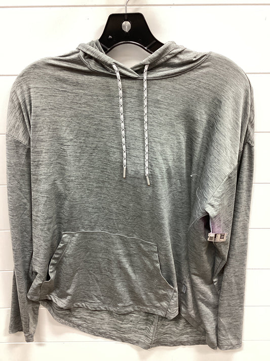 Athletic Top Ls Hoodie By Eddie Bauer In Grey, Size:M